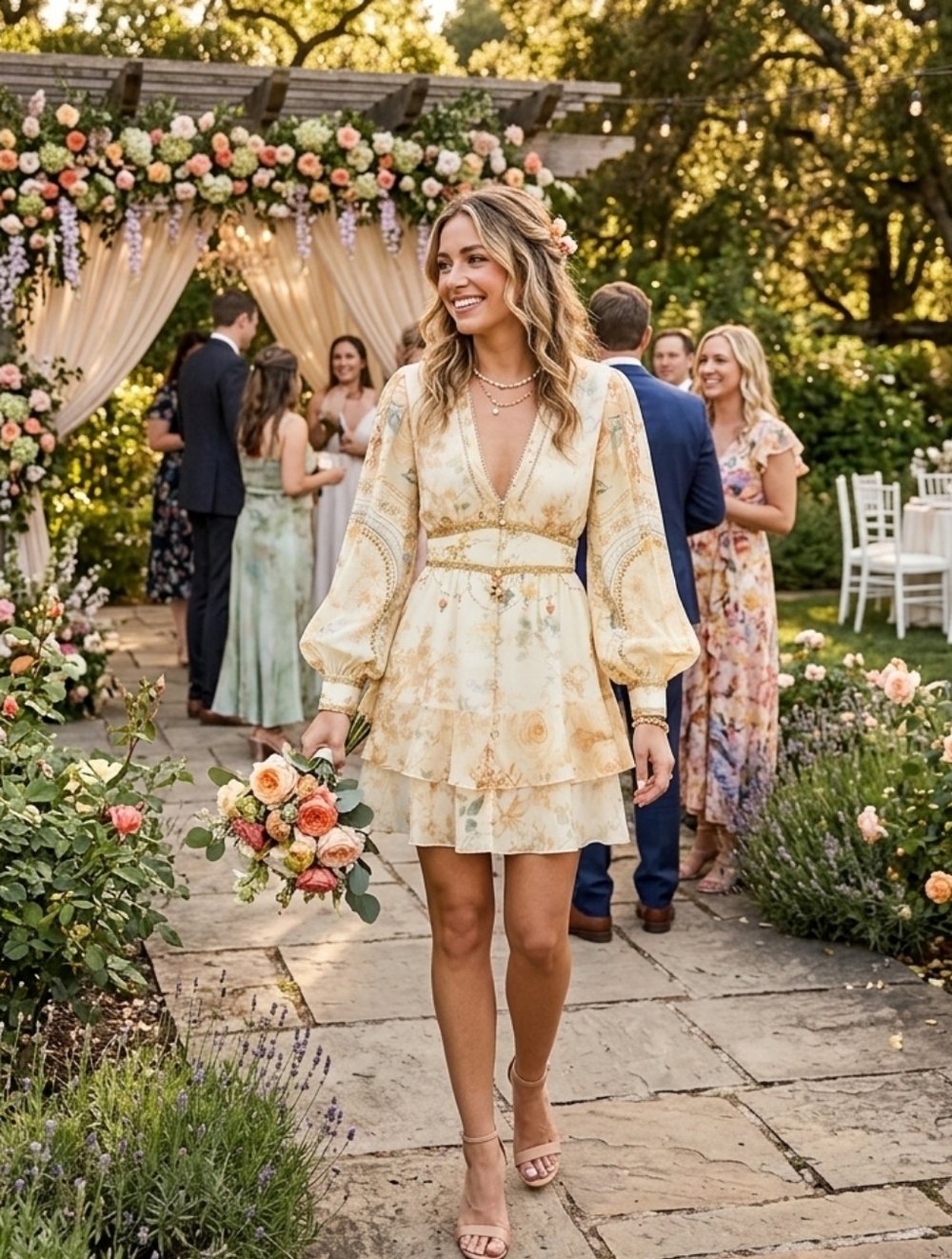 Commense Floral Chiffon Dress - Size S - Picture 7 of 9